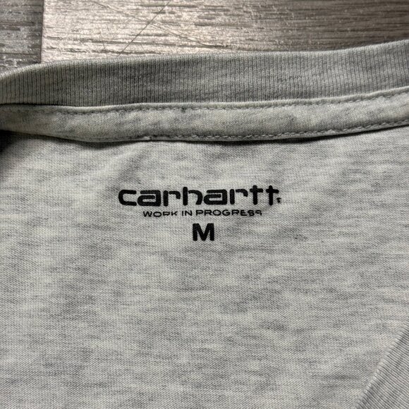 Carhartt WIP Men's Pocket T-Shirt - White / Light Grey - Picture 4 of 7